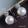 Wholesale Jewelry Copper Imitation Pearl Minimalist Geometric Earrings Necklace Set For Women