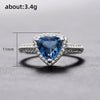 Wholesale Jewelry Copper Inlaid Geometric Zircon Women's Ring