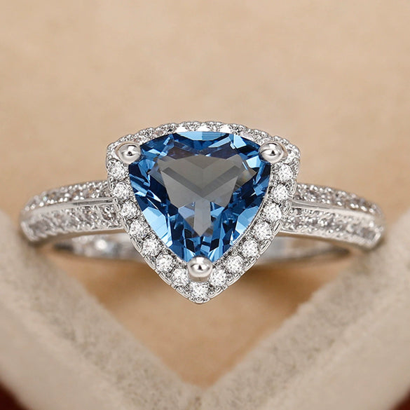Wholesale Jewelry Copper Inlaid Geometric Zircon Women's Ring