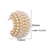 Wholesale Jewelry Copper Inlaid Pearl Geometric Cshaped Dropshaped Women's Ear Studs