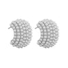 Wholesale Jewelry Copper Inlaid Pearl Geometric Cshaped Dropshaped Women's Ear Studs