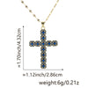Wholesale Jewelry Copper Inlaid Zircon Cross Pendant Necklace Fashion Geometric Style Handmade