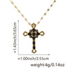 Wholesale Jewelry Copper Inlaid Zircon Cross Pendant Necklace Fashion Geometric Style Handmade