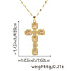 Wholesale Jewelry Copper Inlaid Zircon Cross Pendant Necklace Fashion Geometric Style Handmade