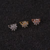 Wholesale Jewelry Copper Inlaid Zircon Flower Mini Cartilage Ear Buckle For Women