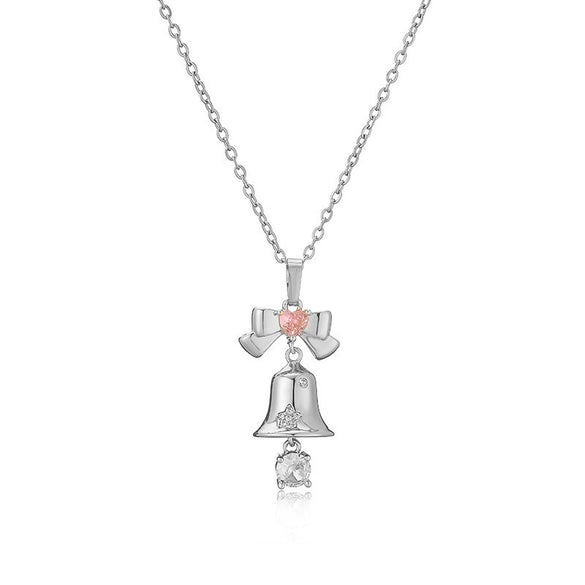 Wholesale Jewelry Copper Inlaid Zircon Geometric Christmas Element Necklace For Women