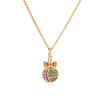Wholesale Jewelry Copper Inlaid Zircon Geometric Christmas Element Necklace For Women