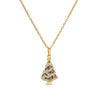 Wholesale Jewelry Copper Inlaid Zircon Geometric Christmas Element Necklace For Women