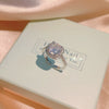 Wholesale Jewelry Copper Inlaid Zircon Geometric Quadrilateral Women's Threepiece Set With Box Chain