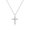 Wholesale Jewelry Copper Inlaid Zircon Handmade Cross O Word Chain Necklace
