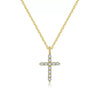 Wholesale Jewelry Copper Inlaid Zircon Handmade Cross O Word Chain Necklace