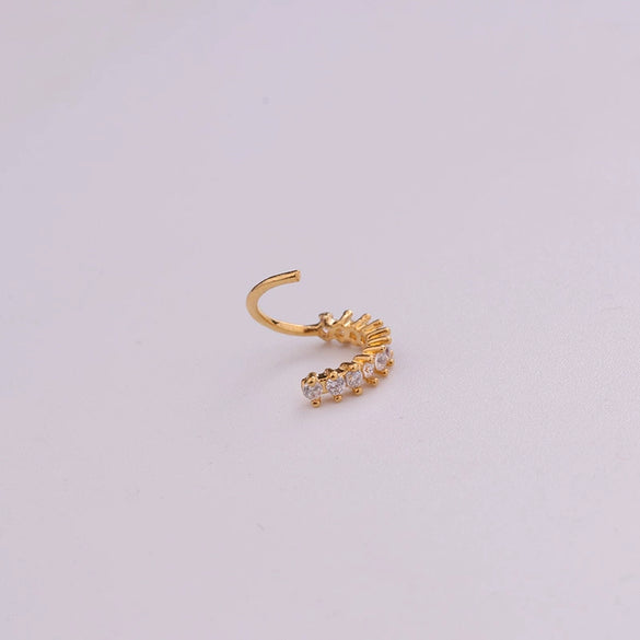 Wholesale Jewelry Copper Inlaid Zircon Leaf Style