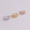 Wholesale Jewelry Copper Inlaid Zircon Leaf Style