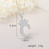 Wholesale Jewelry Copper Inlaid Zircon Letter Crown Hiphop Necklace