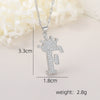 Wholesale Jewelry Copper Inlaid Zircon Letter Crown Hiphop Necklace