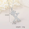 Wholesale Jewelry Copper Inlaid Zircon Letter Crown Hiphop Necklace