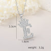 Wholesale Jewelry Copper Inlaid Zircon Letter Crown Hiphop Necklace