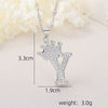 Wholesale Jewelry Copper Inlaid Zircon Letter Crown Hiphop Necklace