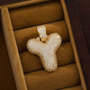 Wholesale Jewelry Copper Inlaid Zircon Letter Hiphop Necklace Pendant