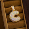 Wholesale Jewelry Copper Inlaid Zircon Letter Hiphop Necklace Pendant