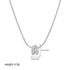Wholesale Jewelry Copper Inlaid Zircon Letter Pendant Necklace Light Luxury Style