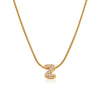 Wholesale Jewelry Copper Inlaid Zircon Letter Pendant Necklace Light Luxury Style