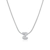 Wholesale Jewelry Copper Inlaid Zircon Letter Pendant Necklace Light Luxury Style