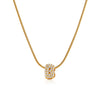 Wholesale Jewelry Copper Inlaid Zircon Letter Pendant Necklace Light Luxury Style