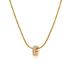 Wholesale Jewelry Copper Inlaid Zircon Letter Pendant Necklace Light Luxury Style