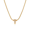 Wholesale Jewelry Copper Inlaid Zircon Letter Pendant Necklace Light Luxury Style