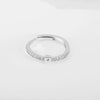 Wholesale Jewelry Copper Inlaid Zircon Open Adjustable Ring With Letter Pattern And Electroplating Process