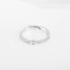 Wholesale Jewelry Copper Inlaid Zircon Open Adjustable Ring With Letter Pattern And Electroplating Process
