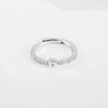 Wholesale Jewelry Copper Inlaid Zircon Open Adjustable Ring With Letter Pattern And Electroplating Process