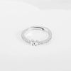 Wholesale Jewelry Copper Inlaid Zircon Open Adjustable Ring With Letter Pattern And Electroplating Process