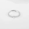Wholesale Jewelry Copper Inlaid Zircon Open Adjustable Ring With Letter Pattern And Electroplating Process