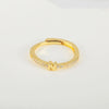 Wholesale Jewelry Copper Inlaid Zircon Open Adjustable Ring With Letter Pattern And Electroplating Process