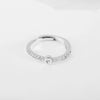Wholesale Jewelry Copper Inlaid Zircon Open Adjustable Ring With Letter Pattern And Electroplating Process