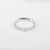 Wholesale Jewelry Copper Inlaid Zircon Open Adjustable Ring With Letter Pattern And Electroplating Process