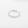 Wholesale Jewelry Copper Inlaid Zircon Open Adjustable Ring With Letter Pattern And Electroplating Process