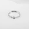 Wholesale Jewelry Copper Inlaid Zircon Open Adjustable Ring With Letter Pattern And Electroplating Process