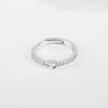 Wholesale Jewelry Copper Inlaid Zircon Open Adjustable Ring With Letter Pattern And Electroplating Process