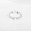 Wholesale Jewelry Copper Inlaid Zircon Open Adjustable Ring With Letter Pattern And Electroplating Process