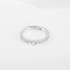 Wholesale Jewelry Copper Inlaid Zircon Open Adjustable Ring With Letter Pattern And Electroplating Process