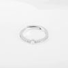 Wholesale Jewelry Copper Inlaid Zircon Open Adjustable Ring With Letter Pattern And Electroplating Process