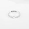 Wholesale Jewelry Copper Inlaid Zircon Open Adjustable Ring With Letter Pattern And Electroplating Process