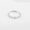 Wholesale Jewelry Copper Inlaid Zircon Open Adjustable Ring With Letter Pattern And Electroplating Process