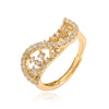 Wholesale Jewelry Copper Irregular Geometric Inlay Zircon Earrings Bracelet Ring For Women Hip Hop Style
