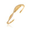 Wholesale Jewelry Copper Irregular Geometric Inlay Zircon Earrings Bracelet Ring For Women Hip Hop Style