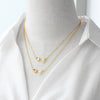 Wholesale Jewelry Copper 18K Gold Plated Flower Pendant Necklace O Word Chain For Women