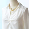 Wholesale Jewelry Copper 18K Gold Plated Geometric Ball Pendant Necklace For Women